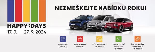 CITROËN HAPPY DAYS 2024 - od 17.9.2024 - 27.9.2024